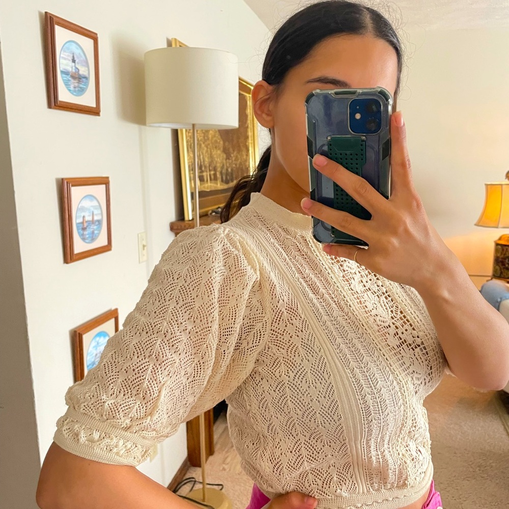 ZARA crochet cropped top